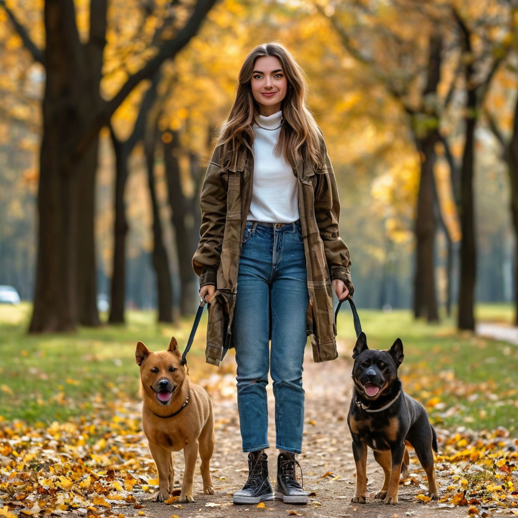 Как создать стильный образ для прогулки с собаками