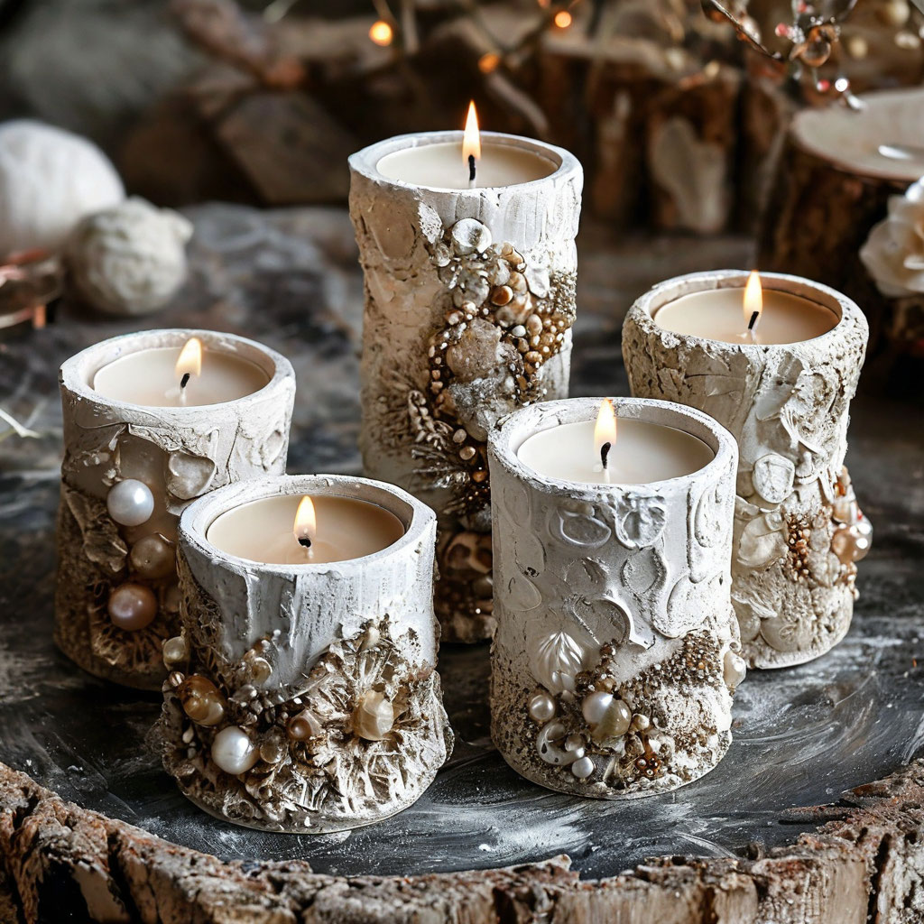 Как сделать уникальный подсвечник из гипса своими руками