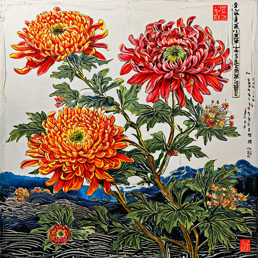 Хризантемы в искусстве: от древности до современности