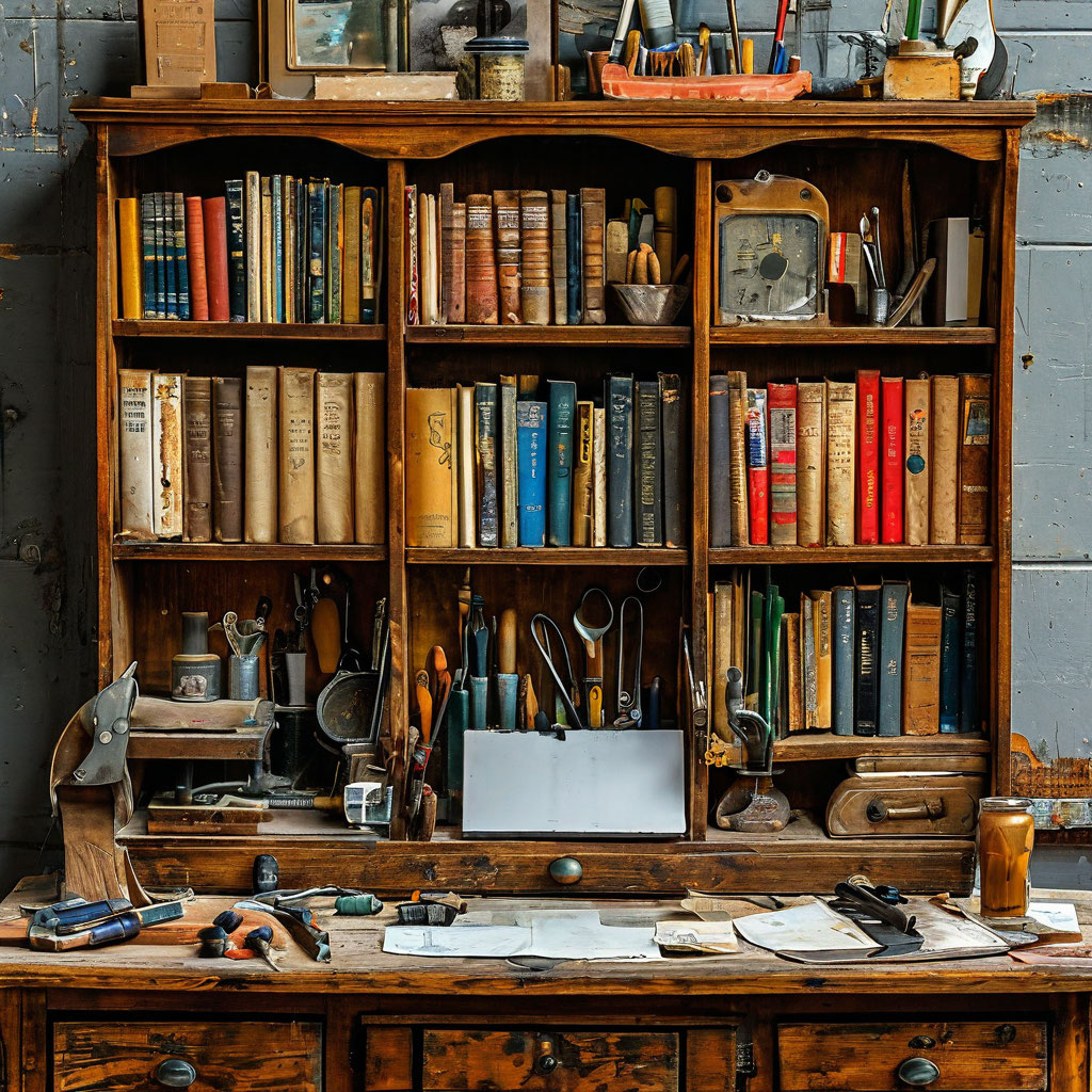 Как сделать стильную полку для книг из дерева