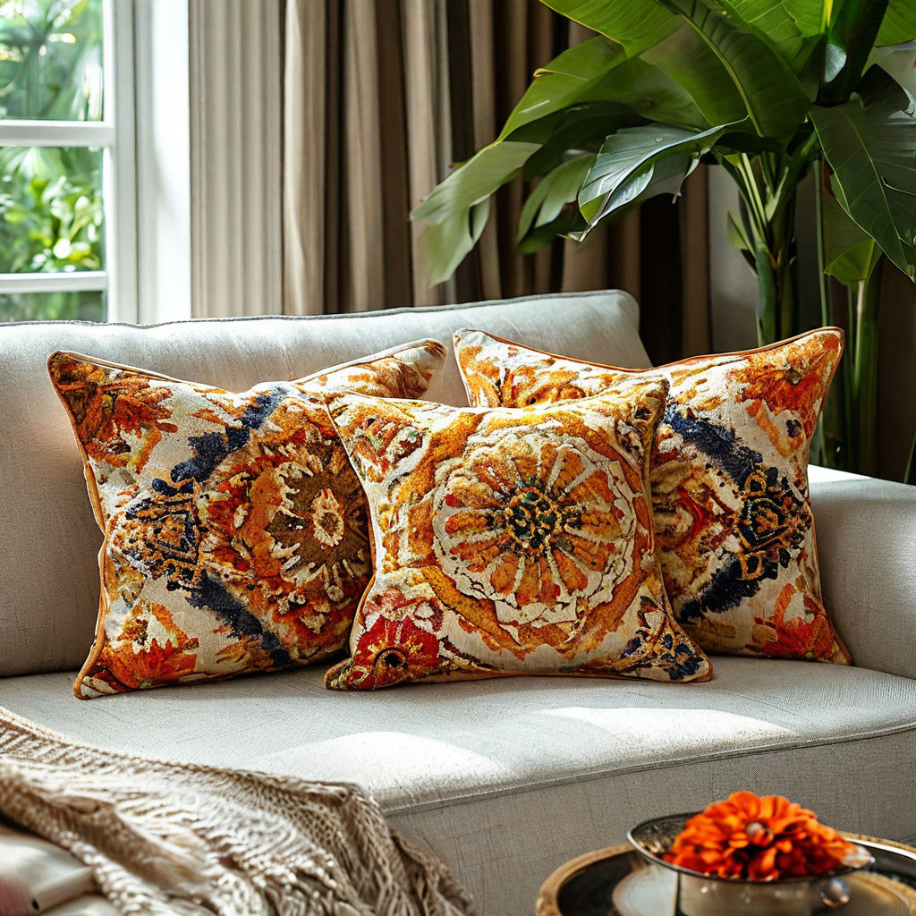 Как сделать декоративные подушки с вышивкой