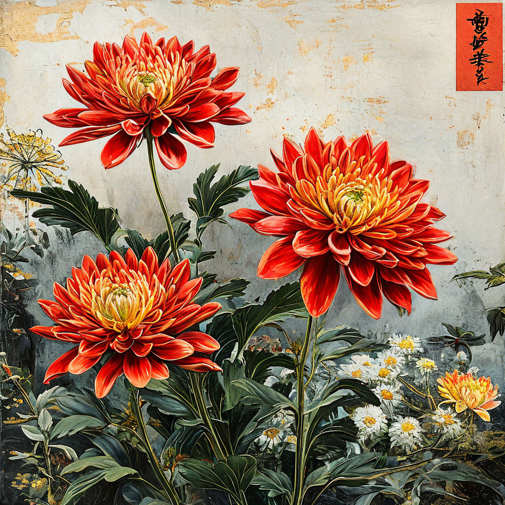 Хризантемы в искусстве: от древности до современности