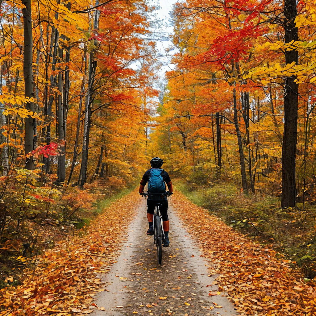Золотая осень в лесу: прогулки на велосипеде