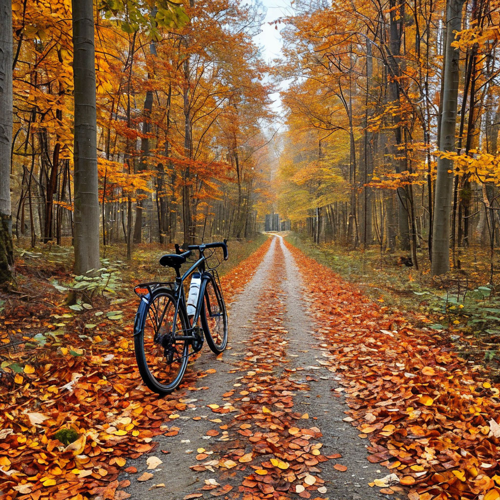 Золотая осень в лесу: прогулки на велосипеде