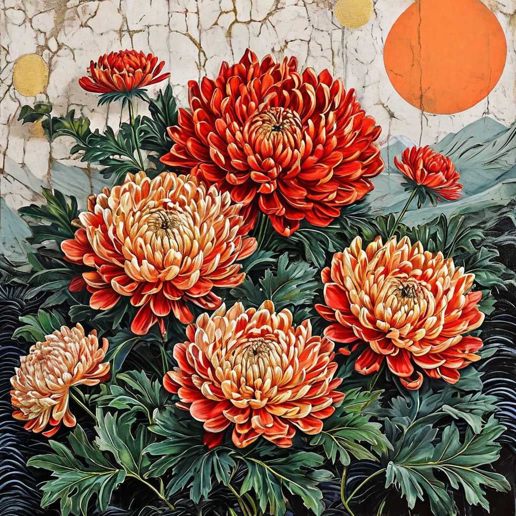 Хризантемы в искусстве: от древности до современности