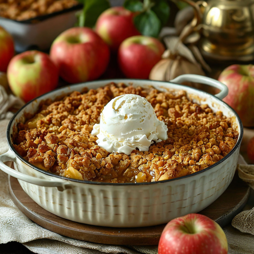 Яблочный крамбл: сладость осени в каждом кусочке